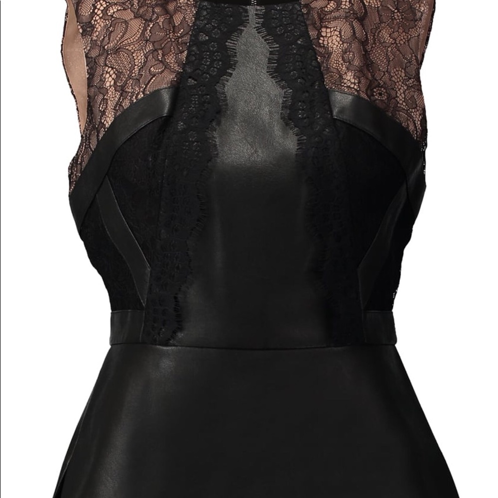 BCBG black leather corset top